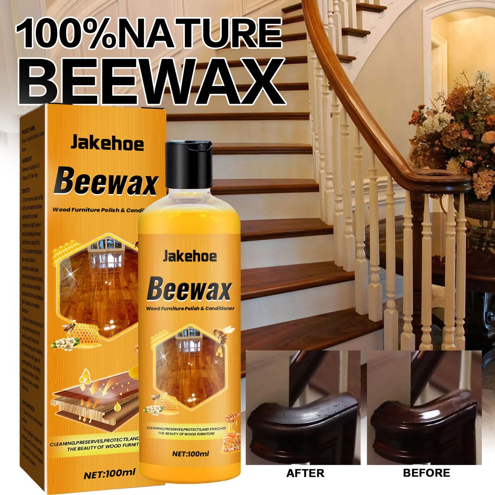 Amazon.co.jp: Bee's Wax 家具艶出し剤、Bee's ワックス家具艶出し剤