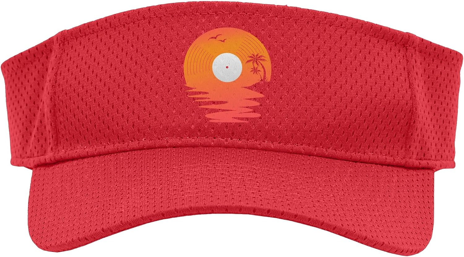 Vinyl Record Retro Disk Sea Beach Turntables Design for DJ Sport Sun Visor