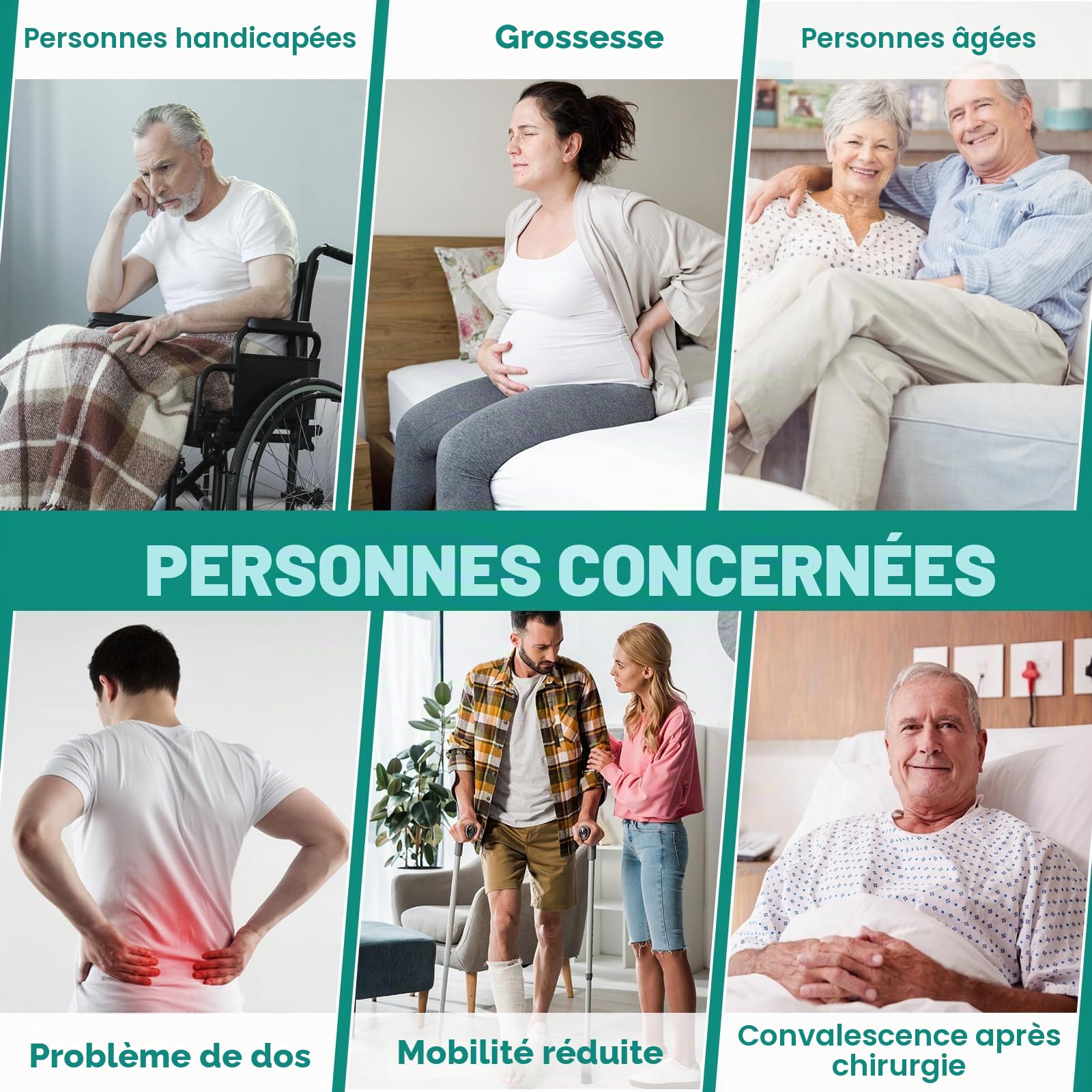 Aide à L'essuyage des Toilettes, Pliable Essuie Fesse Aide aux Toilettes pour Handicapée Agée Femme Enceinte