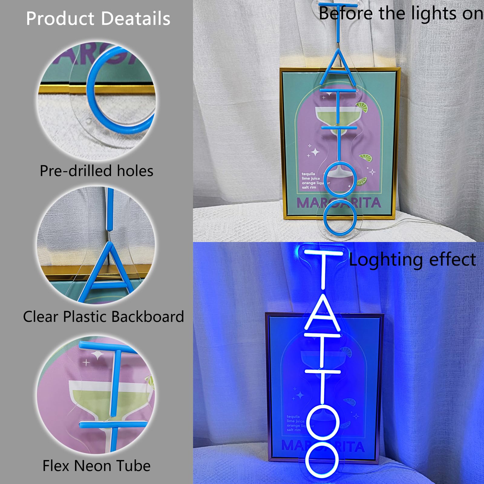 タトゥー  ネオンサイン タトゥー ネオンサイン Amazon.co.jp: TATTOO ネオンサイン 壁装飾用