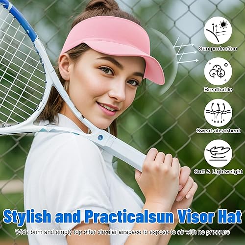 Miniatura 2 de Sukeen Visera elástica refrescante de tamaño libre con protección UV, visera pico para golf, tenis, ciclismo, correr
