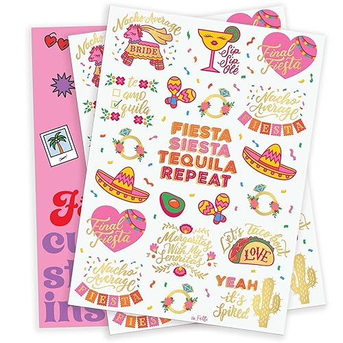 Miniatura 2 de xo Fetti Final Fiesta Bachelorette Tatuajes - 40 estilos  Bach Decoraciones de fiestas Nacho Promedio Novia