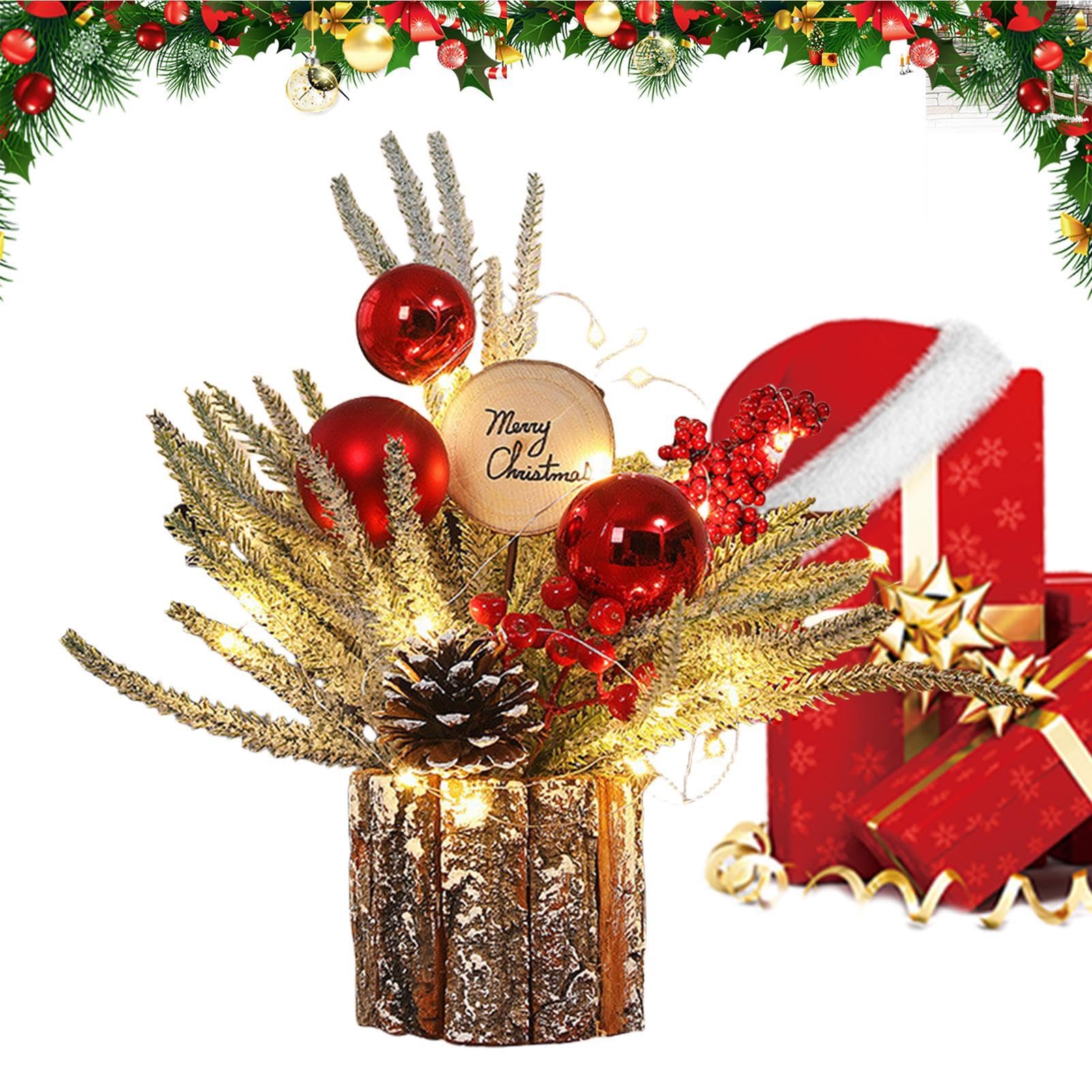 Sapin de Noël de table lumineux de qualité supérieure avec éclairage LED intérieur