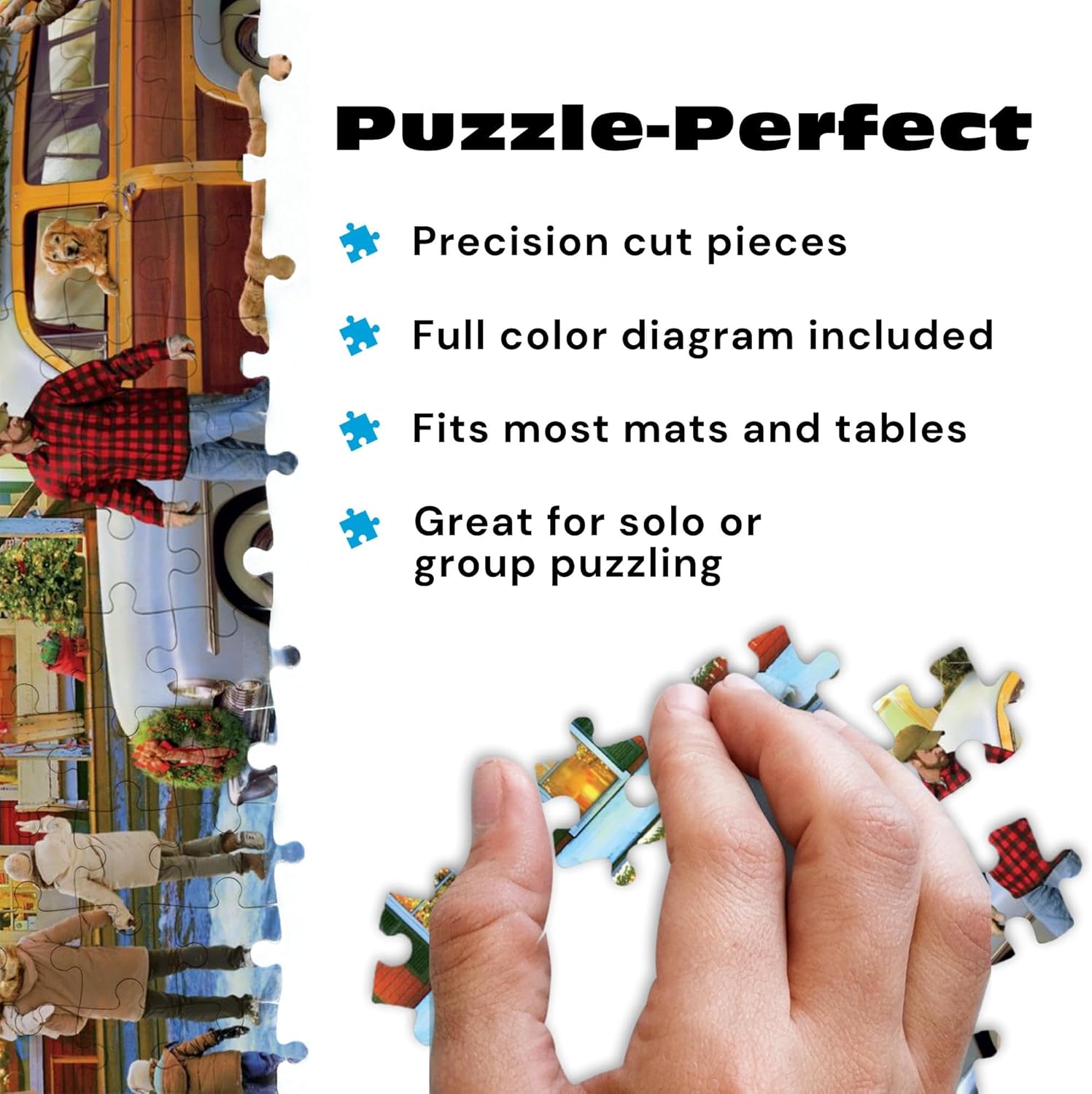 Buffalo Games – General Store At Christmas- 500 Piece Holiday Jigsaw Puzzle - Festive Puzzles for Adults – Precision-Cut Pieces, Winter Artwork, and Hours of Relaxing Fun