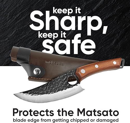 Miniatura 20 de Matsato Cuchillo de chef, cuchillo de cocina perfecto para cocinar, picar. Cuchillo de acero japonés para el hogar, barbacoa. Para equilibrio