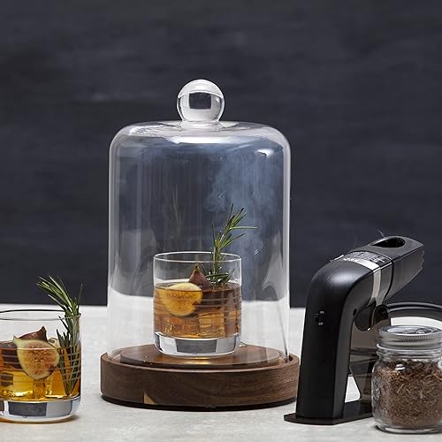 Vista 17 de Crafthouse by Fortessa - Caja de cristal para ahumar cóctel con ahumador de mano