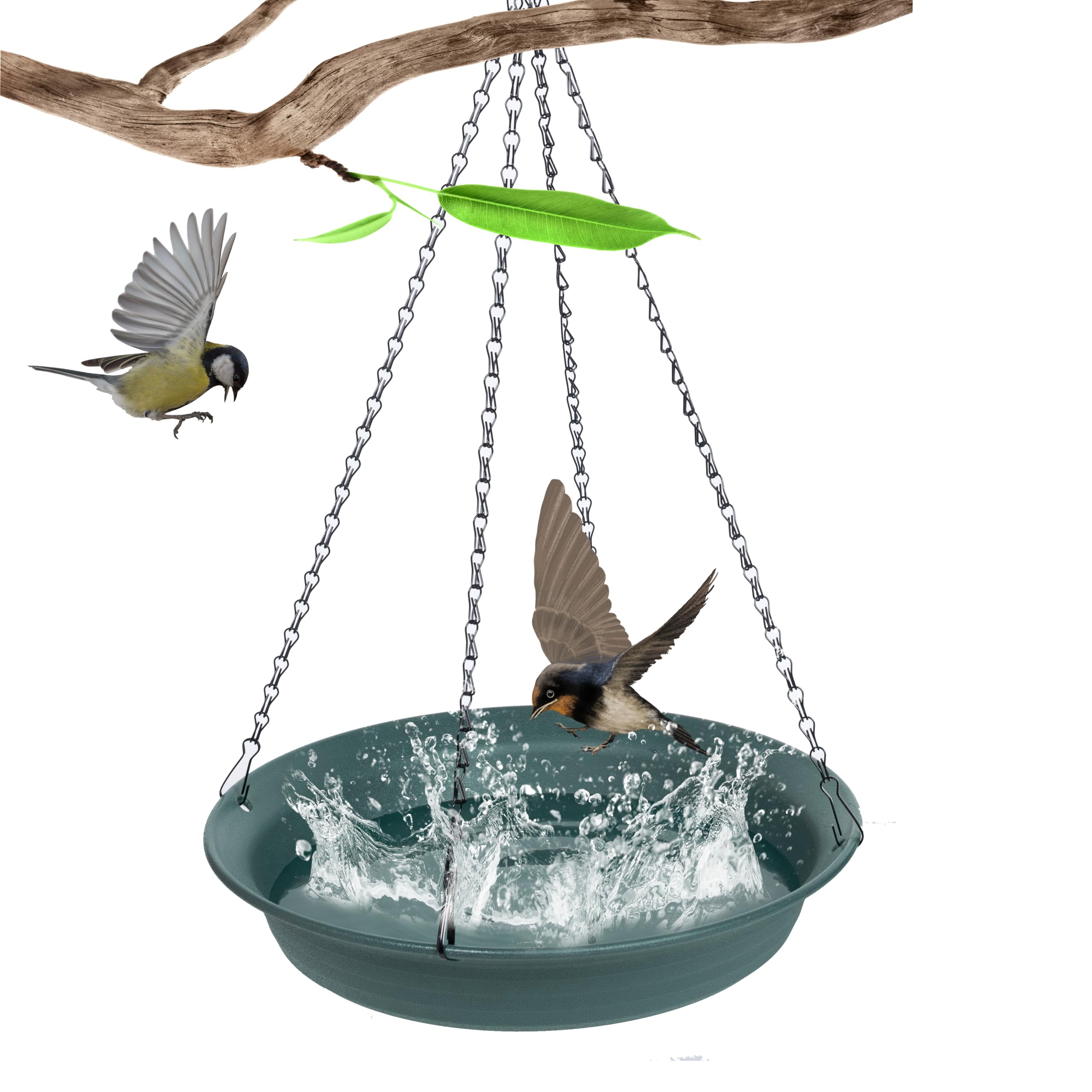 Hängende Vogeltränke für draußen, hängende Vogelwasserfutterstation für den Außenbereich, Vogeltränke, Vogeltränke für draußen, Balkon, Fenster, Hinterhof, Garten, klein, groß