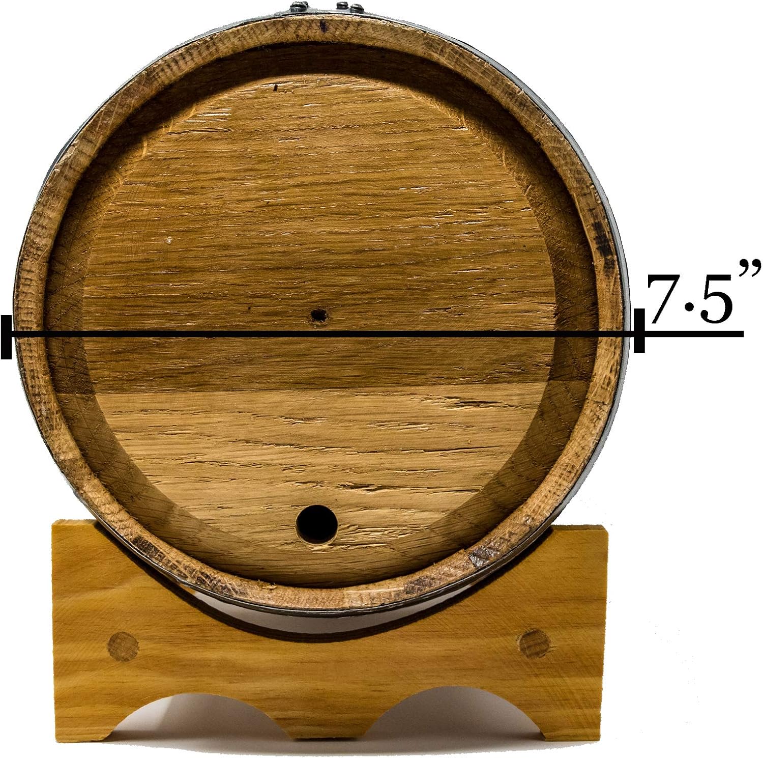 Engraved Authentic White American Oak Aging Barrels (5 Liter) - New Wood Aging Barrels For Whiskey, Bourbon, Wine, Scotch, Rum, & More | Personalized Design Template RHB135