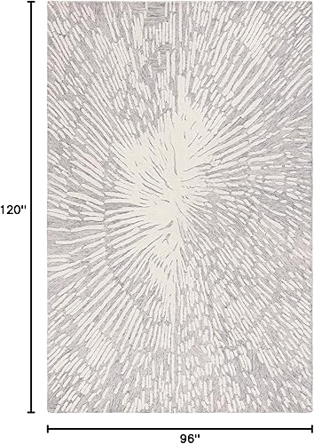 Miniatura 5 de SAFAVIEH Metro Collection - Alfombra de pasillo de 2 pies 3 pulgadas x 8 pies, gris y marfil, hecha a mano, lana abstracta moderna, ideal para zonas