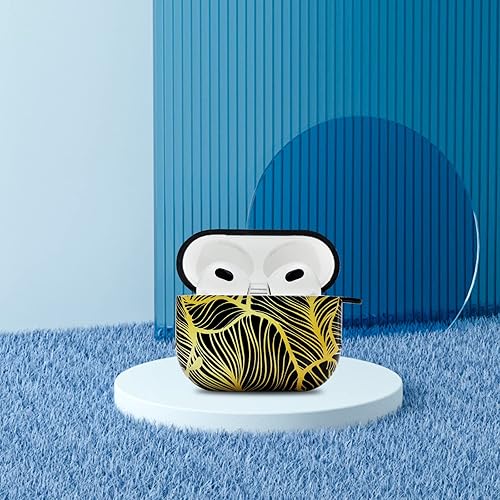 Miniatura 2 de R-fun Funda para AirPods de tercera generación, bonita funda protectora de TPU transparente para mujeres y niñas con llavero compatible con Apple