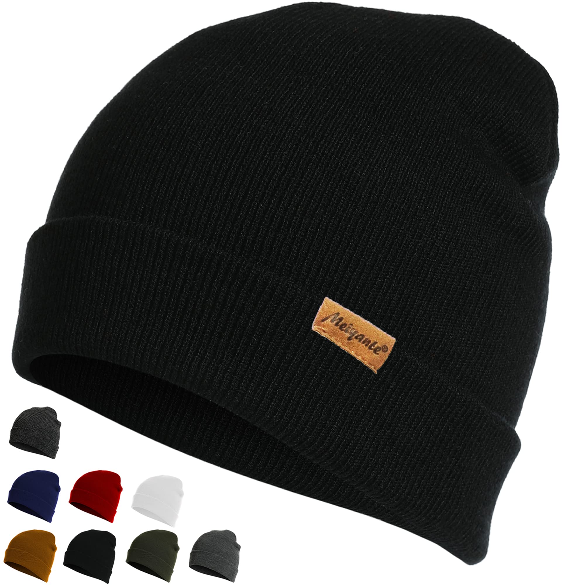 MeiyanteBeanie Hats for Men & Women - Warm Stocking Caps for Men & Women, Cuffed Knit Thermal Hats, Gift for Him & Her