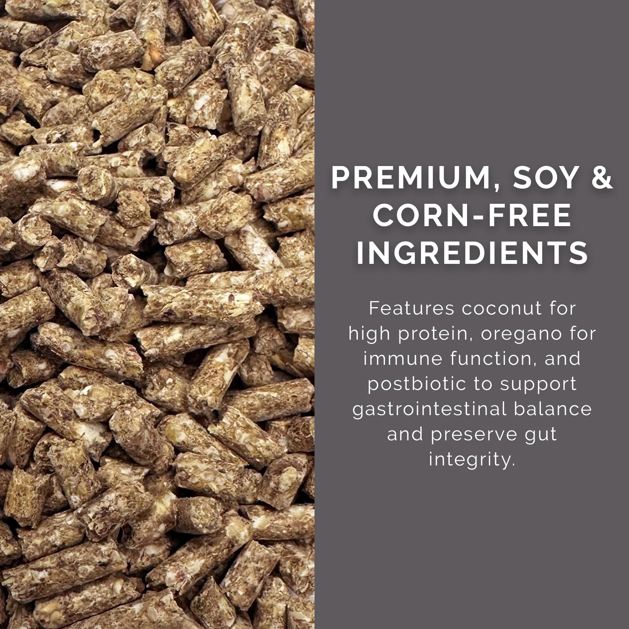 Pink Rose Organix Flock Pellet Feed, 25lbs - 19.5% Protein, Non-GMO, Antibiotic-Free - with Essential Nutrients for Healthy Growth - USDA Certified Organic Blend, Soy & Corn-Free