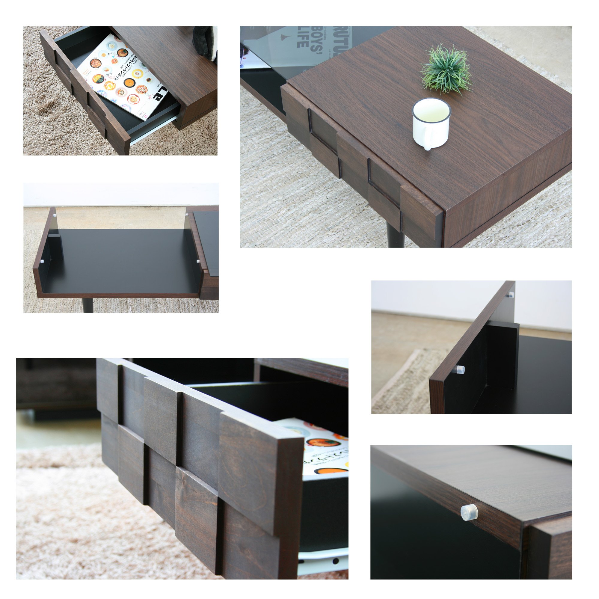 Amazon｜大川家具 GART リビングテーブル COLK (コルク)｜座卓