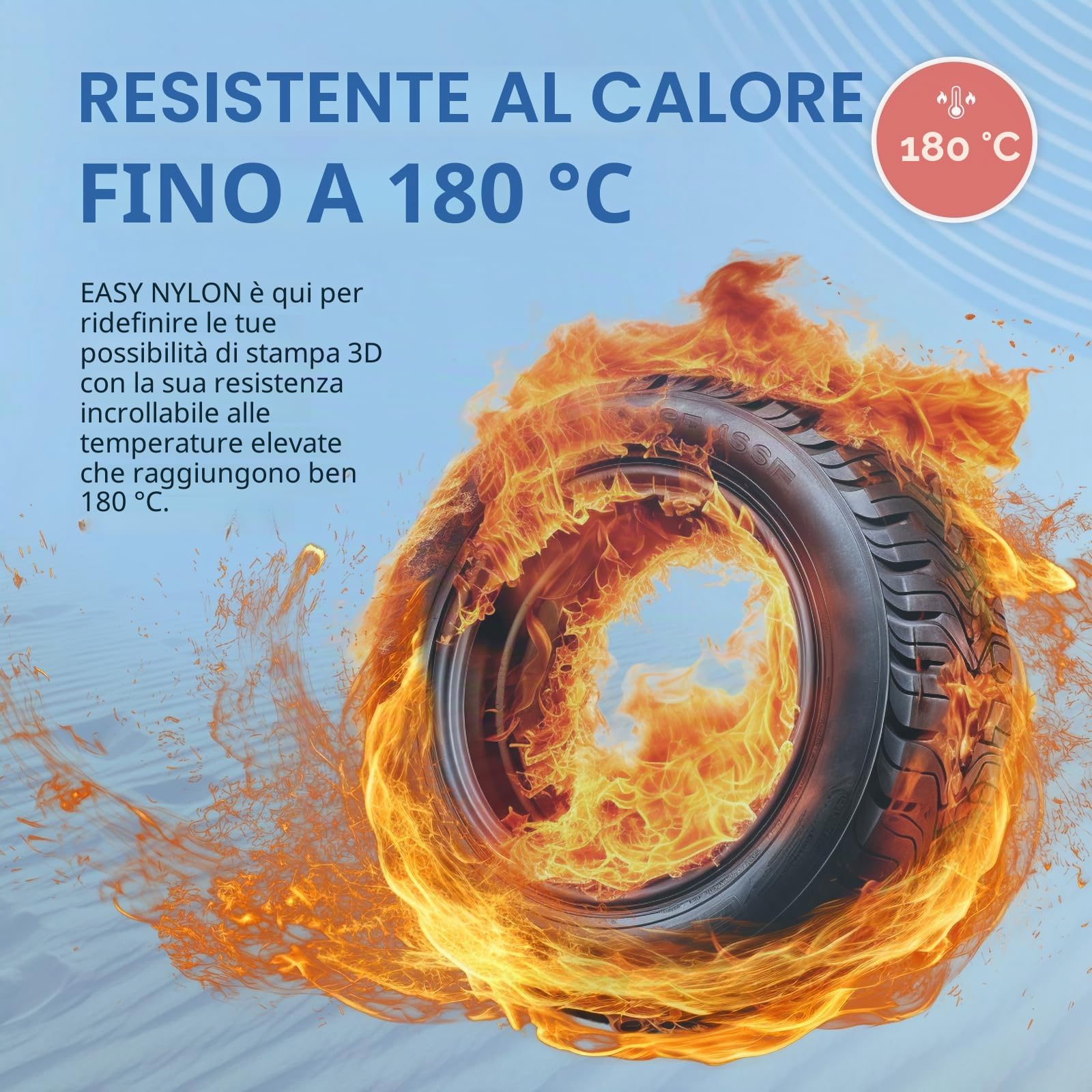 OVERTURE Filamento Nylon 1.75mm, Poliammide (PA) 1kg Bobina(2.2lbs), Precisione Dimensionale +/- 0.03 mm, per Stampante 3D, Nero