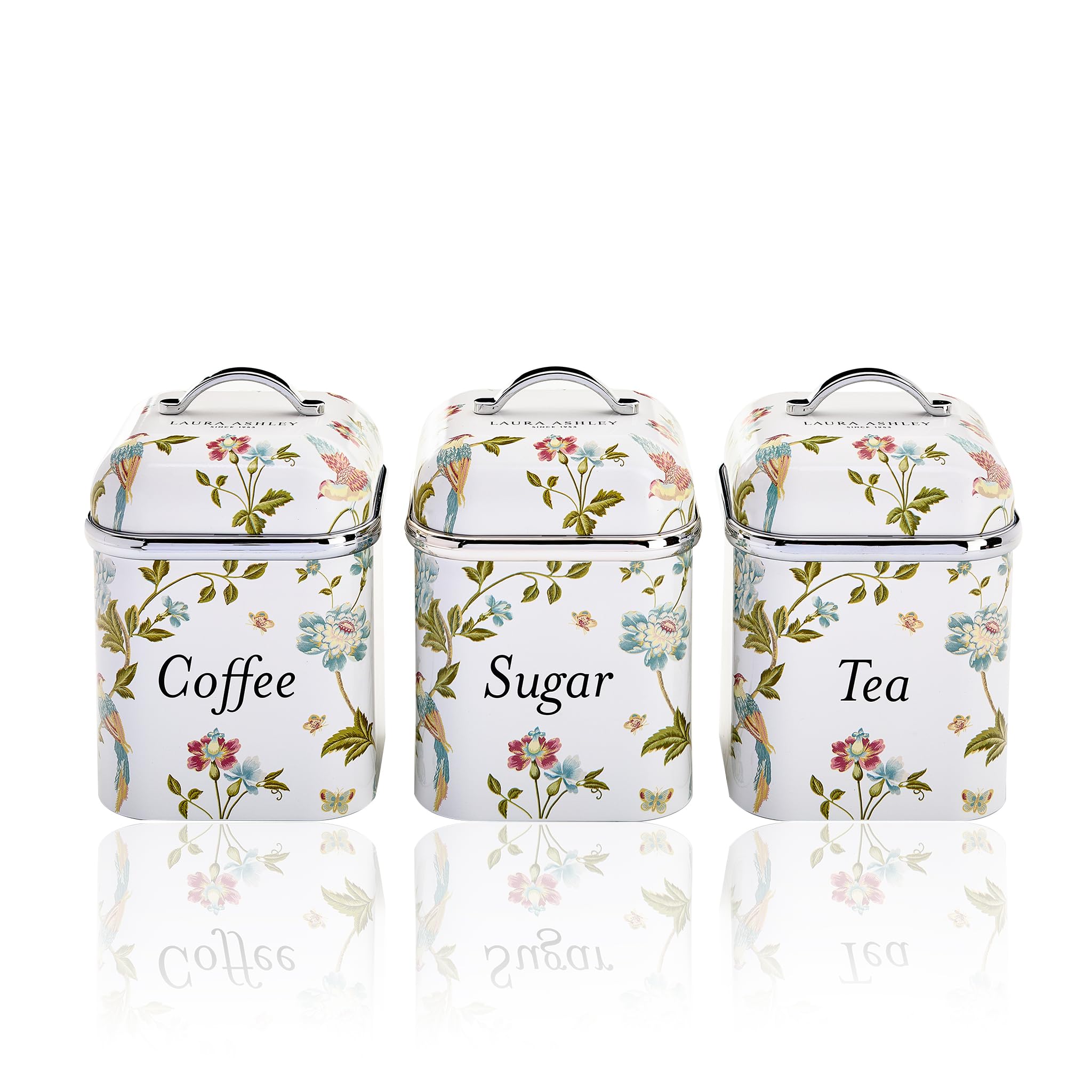 Laura Ashley VQ 3pc Canister Set - Elveden White