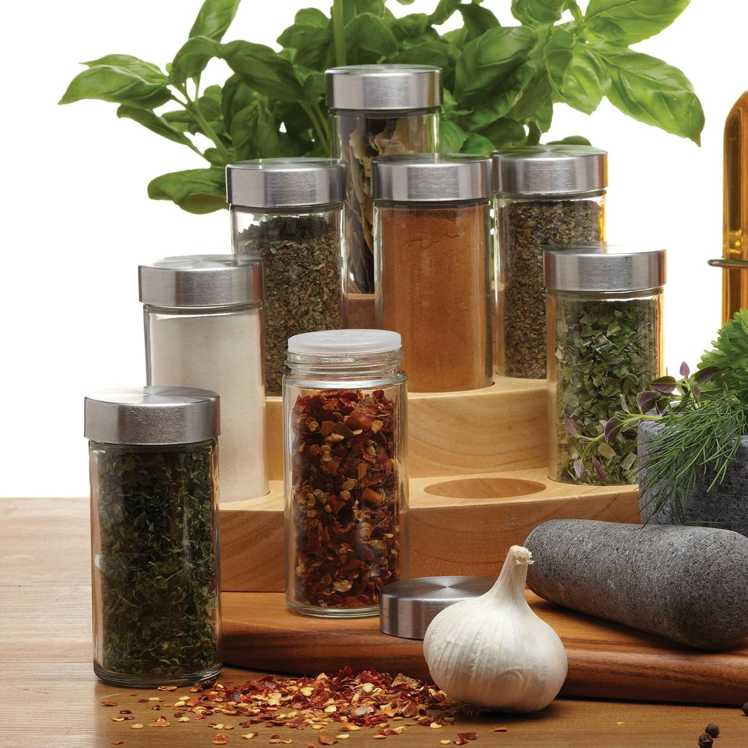 KitchenCraft Home Made Herb and Spice Jar Labels, Multicolour, Pack of 45 Round Sticky Labels