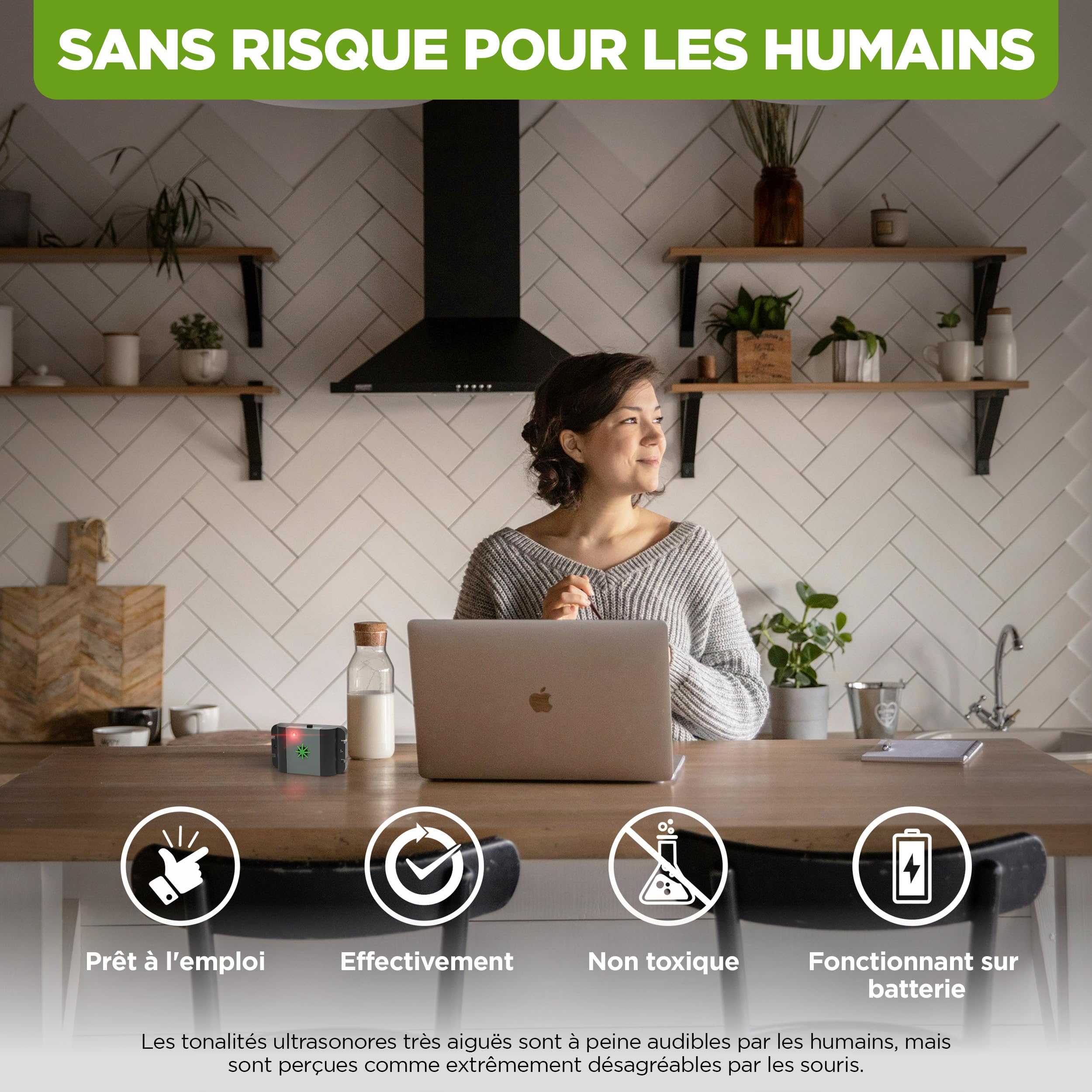 ISOTRONIC Répulsif ultrasons Souris et Rats Anti-nuisibles 40 m² 3 unités Intérieur Extérieur