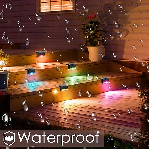 Miniatura 5 de Luces solares laterales para piscina, accesorios de piscina, luces nocturnas, luces LED para exteriores para escaleras, escalones, vallas, patio,