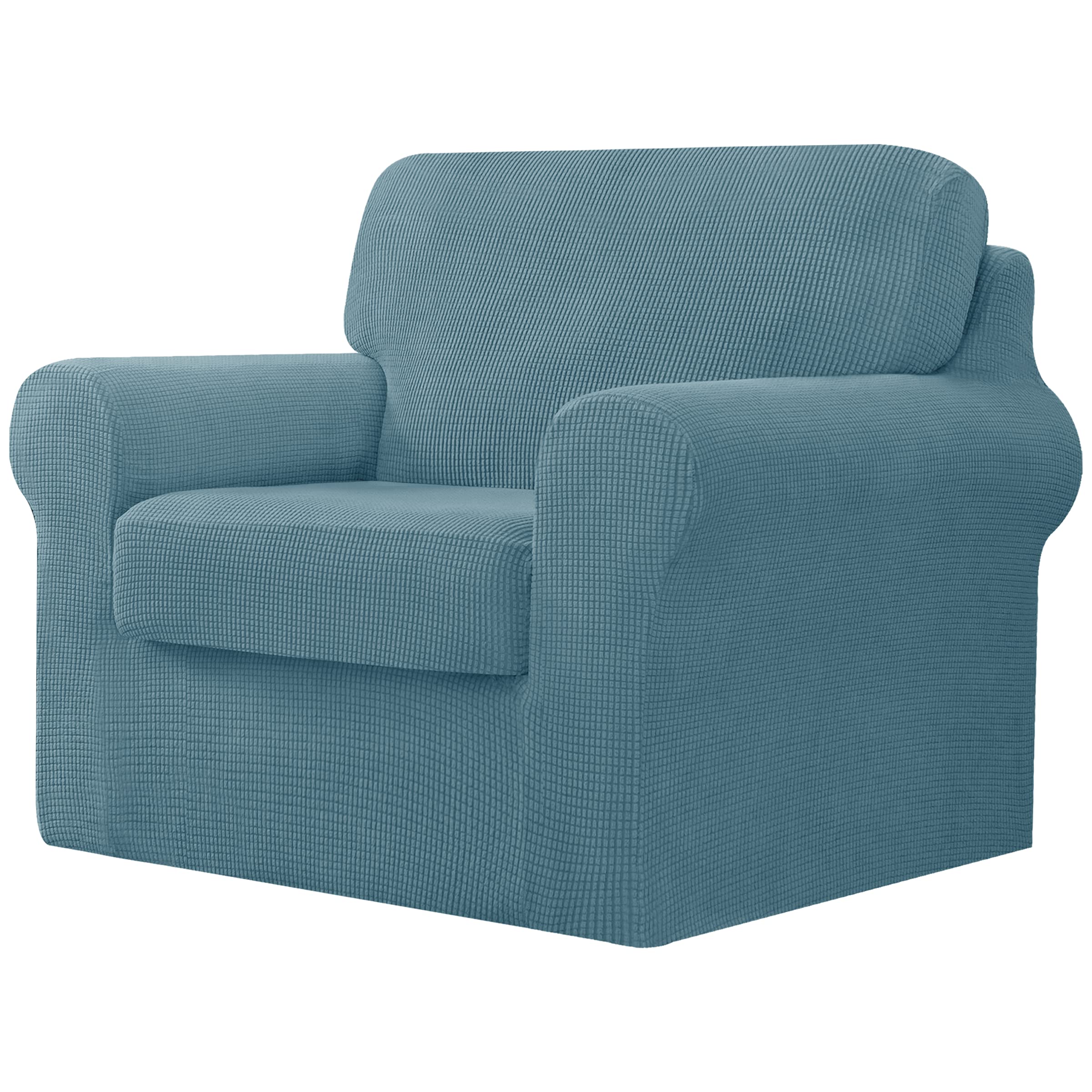 Housse canapé 1 place extensible CHUN YI jacquard 3 pièces anti-plis