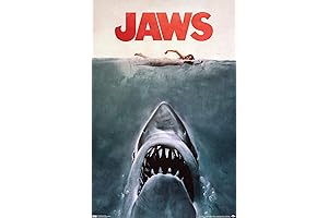 Epic 24X36 Jaws Film Iconography Movie Poster for Room Decor