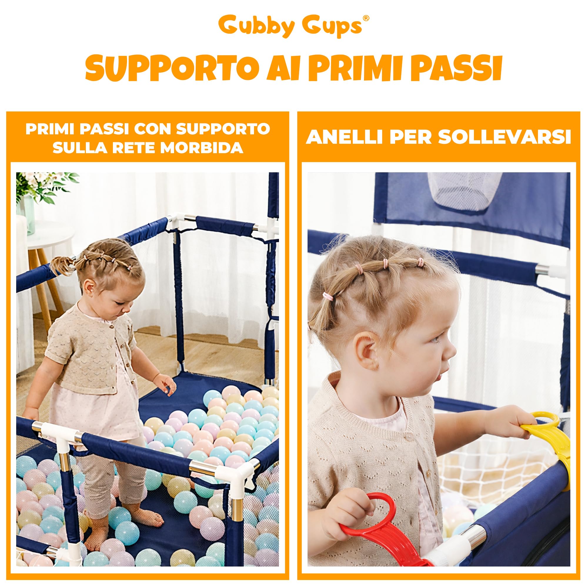 Box Bambini 180x122 cm Recinto per Bambini e Neonati con Rete Traspirante