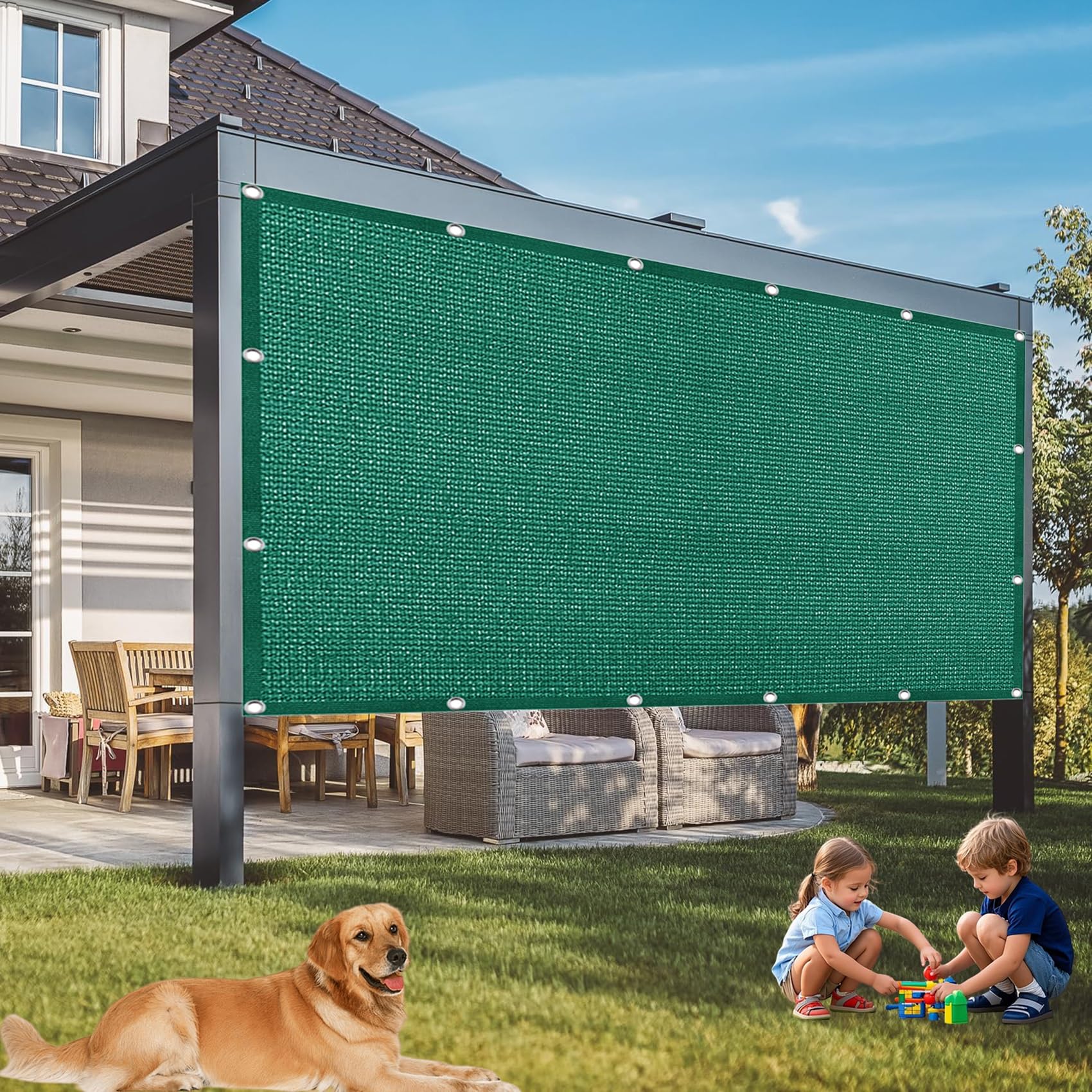 Amazon.co.jp: 日よけシート サンシェード 日除けセイル 380 x 480 cm