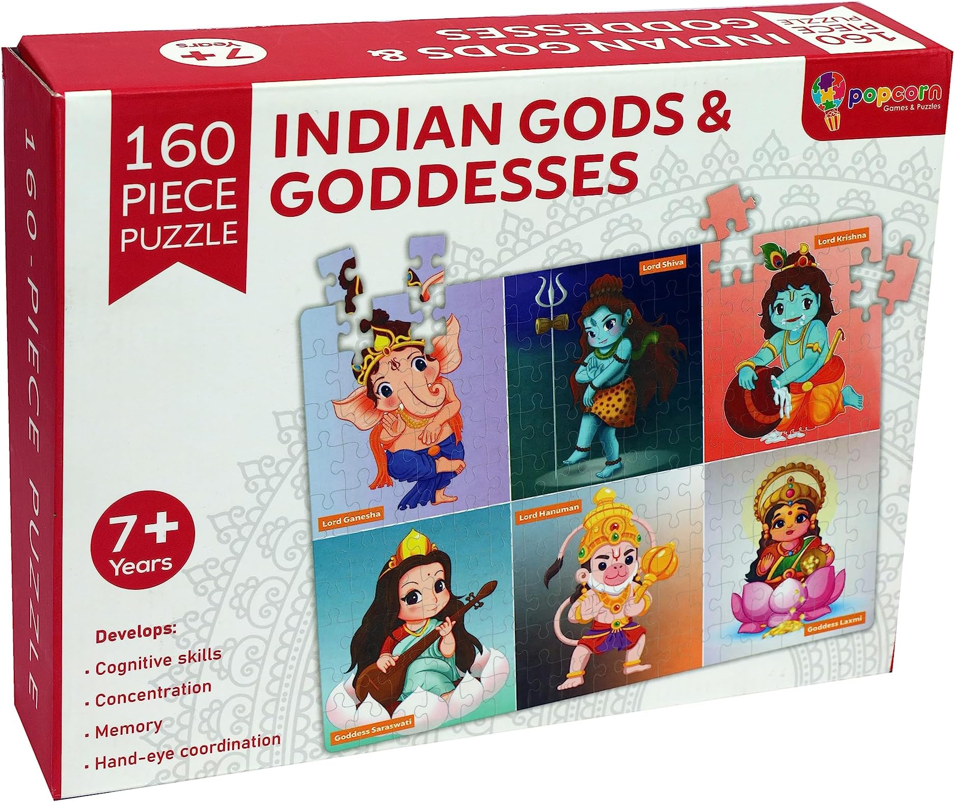 Buy Popcorn Games & Puzzles 160 Piece Puzzle Indian Gods & Godesses ...