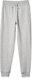 Little Girls' Fleece Sweatpants, Functional Pockets, Elastic Waistband & Drawstring Closure