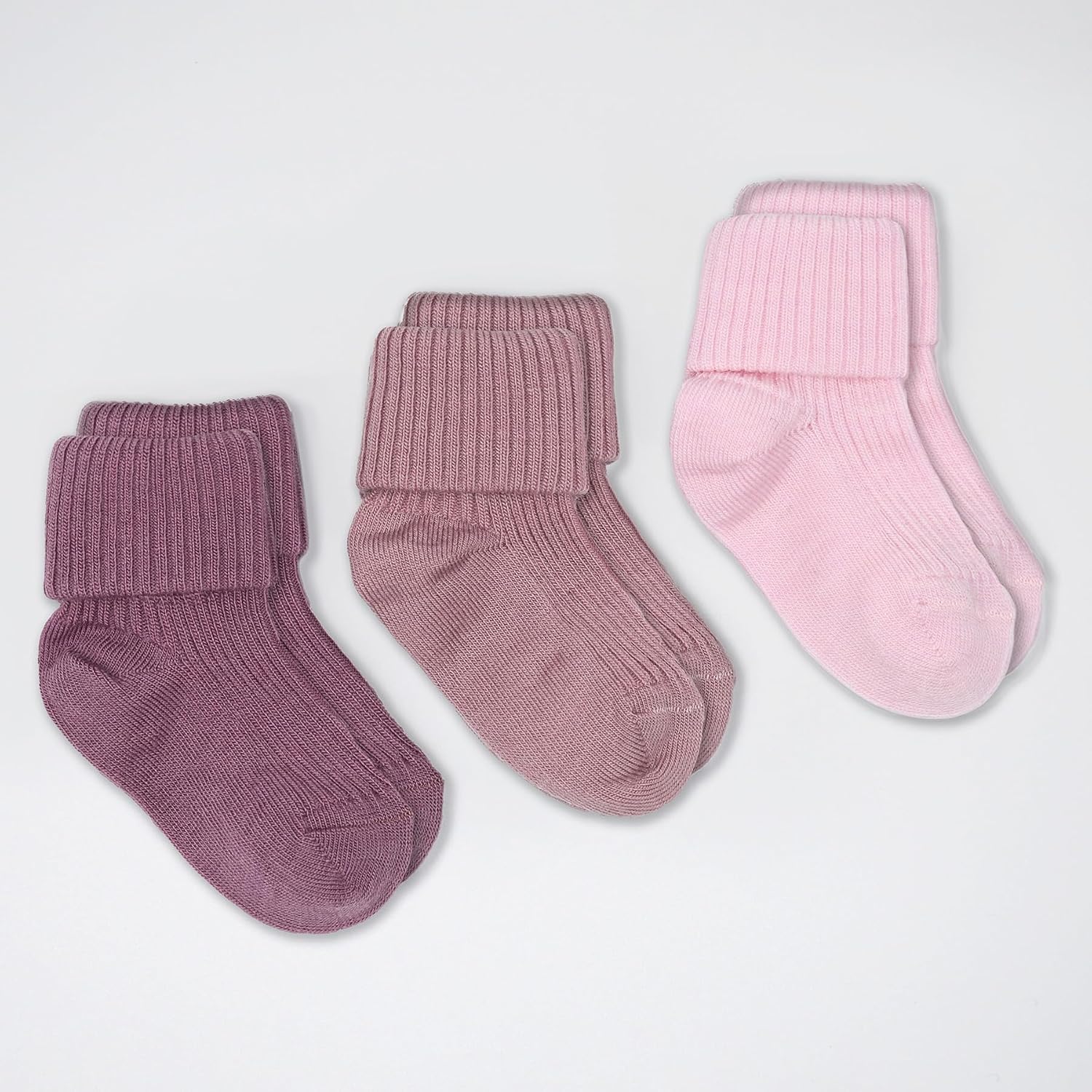 Woolino Wool Baby Socks, Washable Merino Wool Infant Toddler Kids Socks, Newborn to 8 Years (Pack of 3)