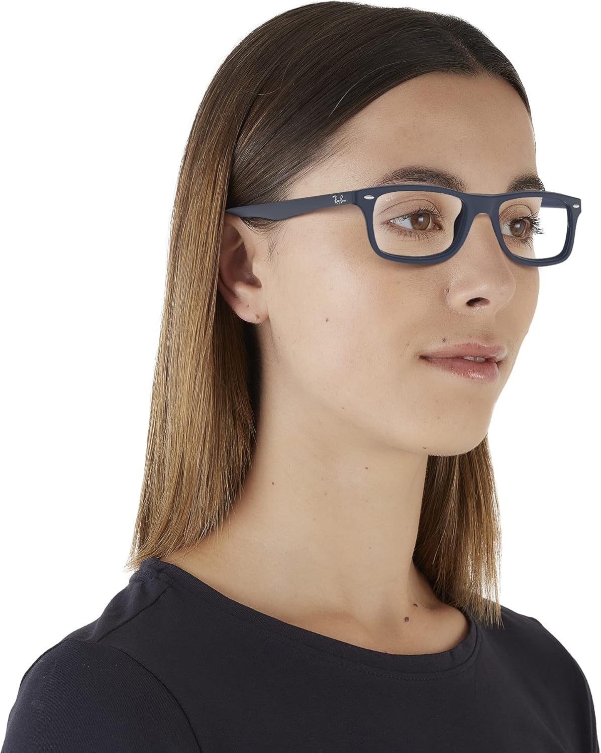 Ray-Ban Rx5228 Square Prescription Eyeglass Frames Sand Blue/Demo Lens 50 Millimeters