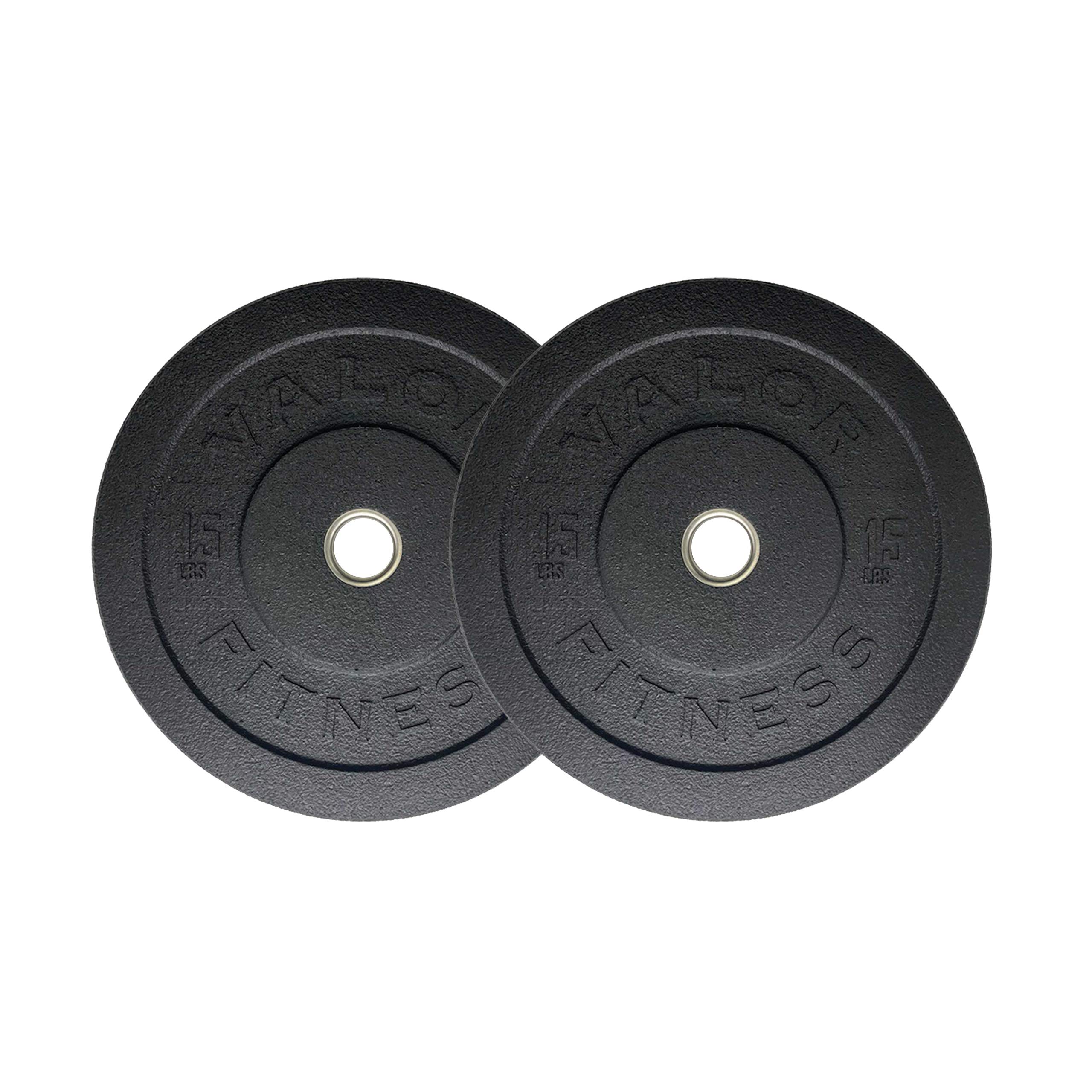 Valor Fitness BPH-15 Recycled Rubber Bumper Plate, 15 lb (Set of 2)