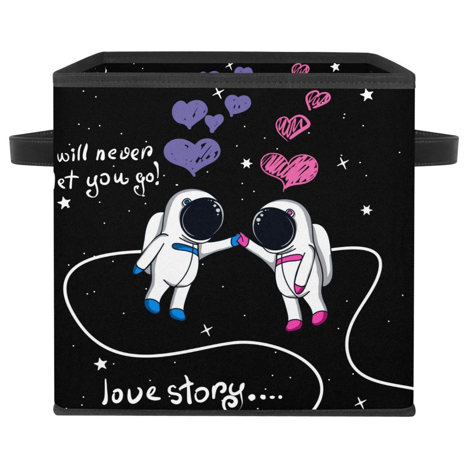 Boîte de rangement enfant astronaute en tissu pliable pour organiser la chambre