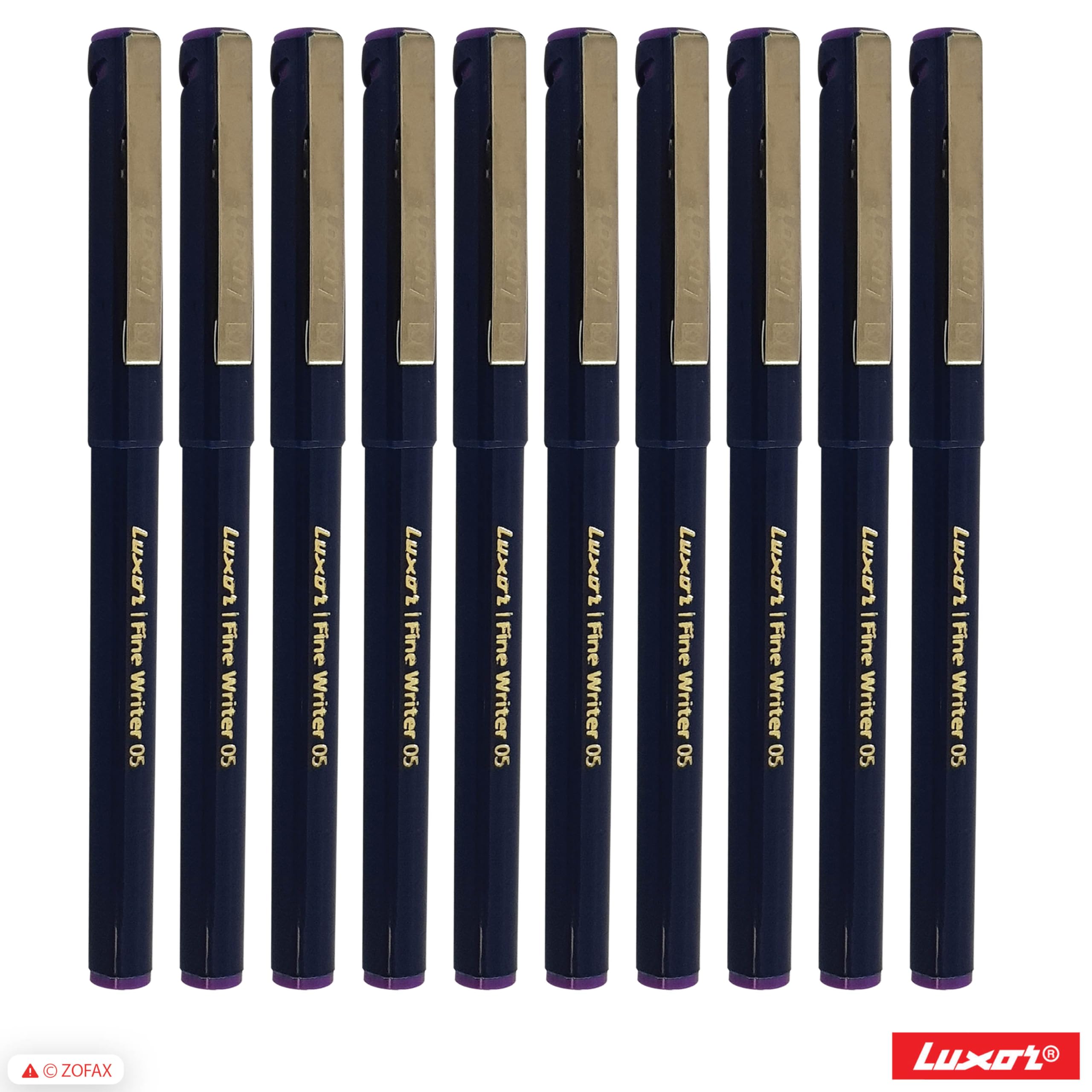 Write05 Fineliner Pens, VIOLET, 0.5mm Ultra Fine Tip, Pack of 10, Precise Writing, Write Sign Draw Colour Pens - Image 4