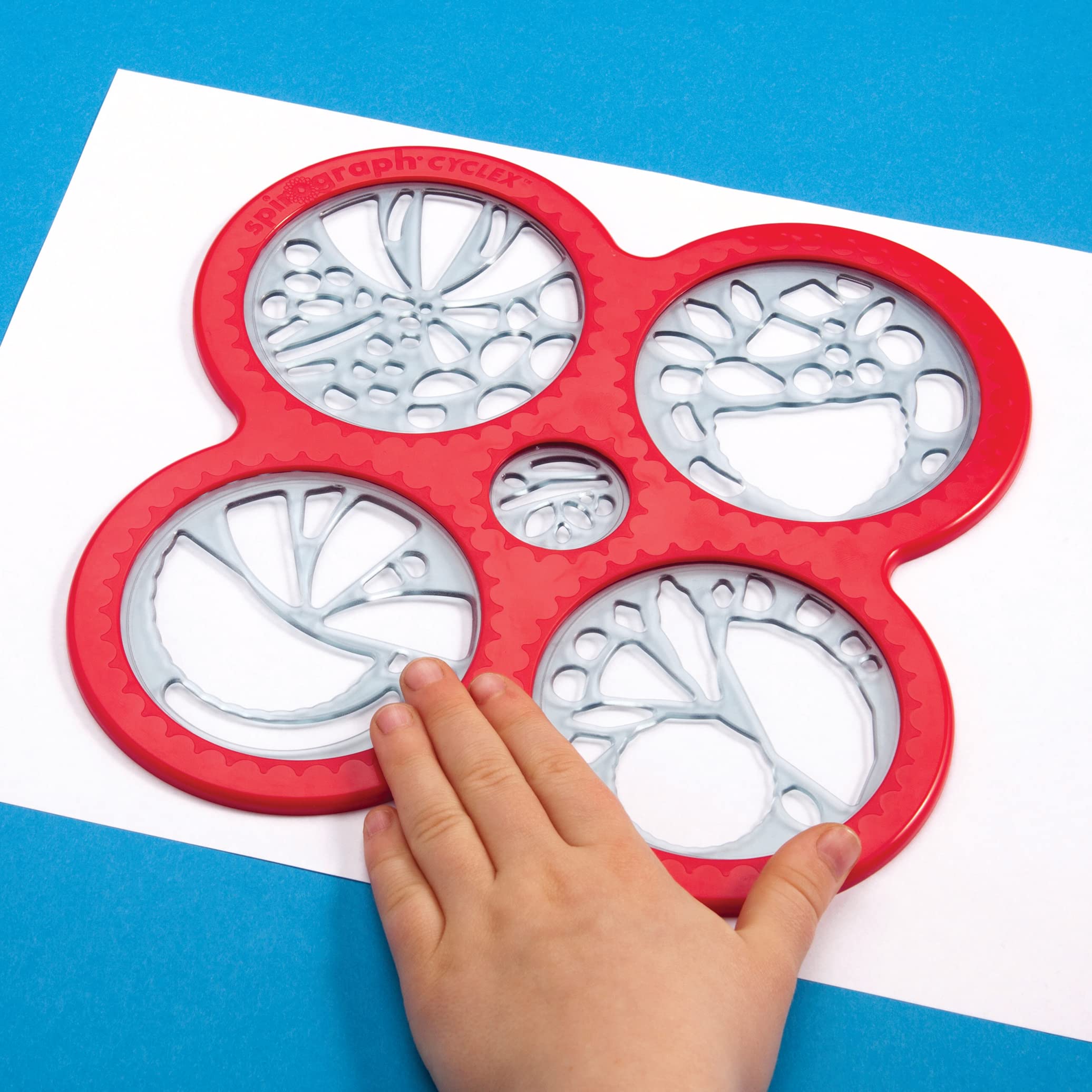 Silverlit SPIROGRAPH Cyclex - Loisirs créatifs - Création de spirales à l'infini avec les roues rotatives ! - 1 forme, 6 feutres colorés, 1 guide de réalisation et 20 feuilles à dessin. - Dès 5 ans