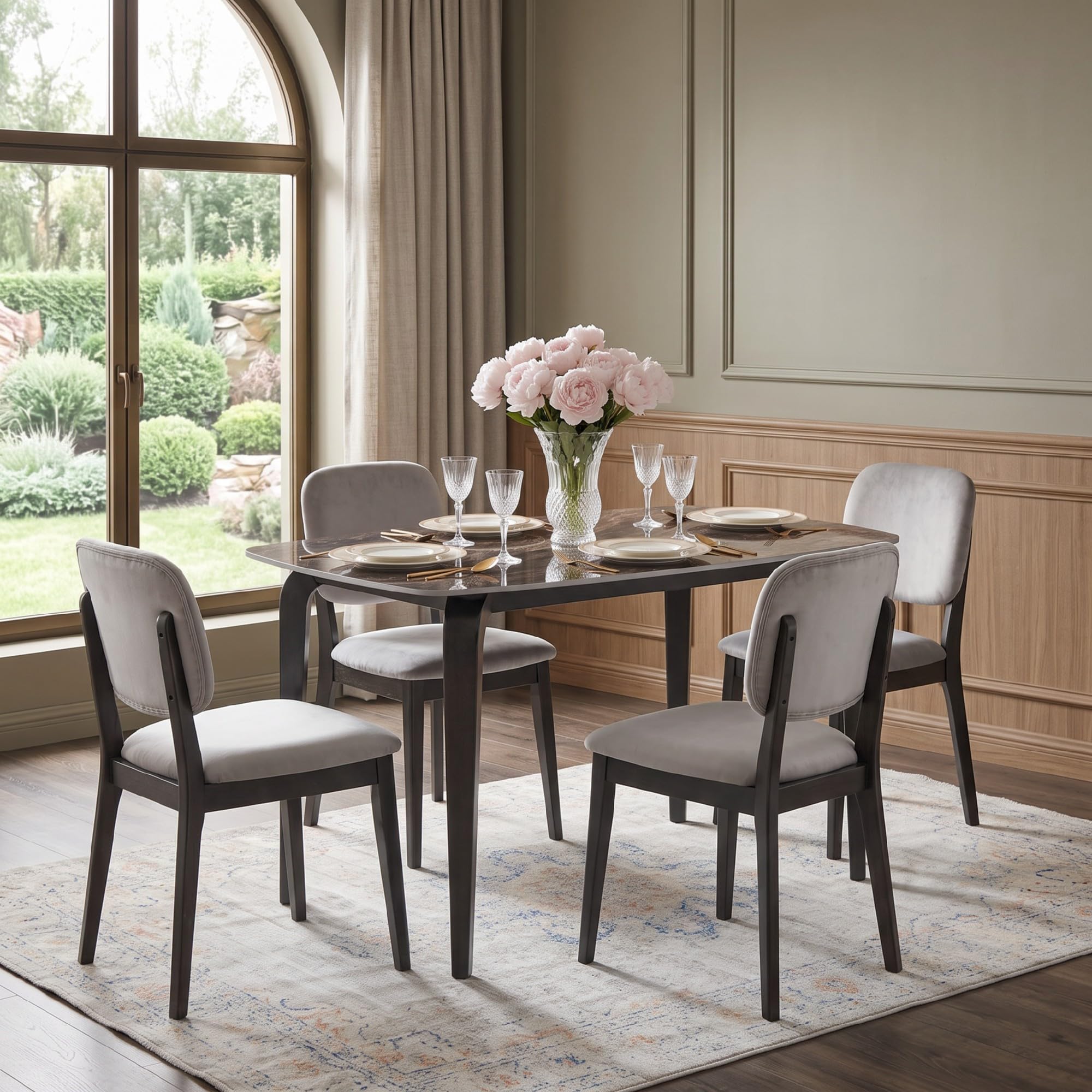 HOMCOM Tavolo da Pranzo per 4 Persone Tavolo Cucina 130x70x75 cm Marrone