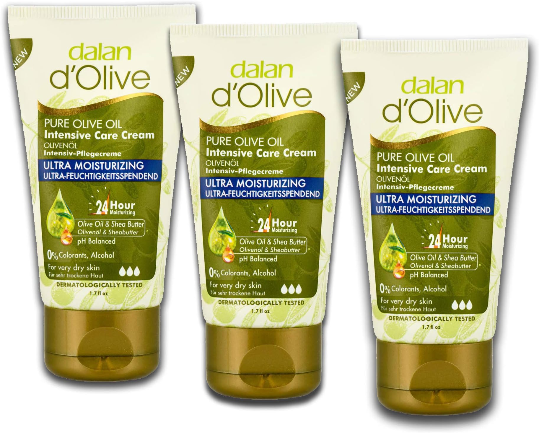 3x Intensive Cream Dalan d'Olive 50 ml