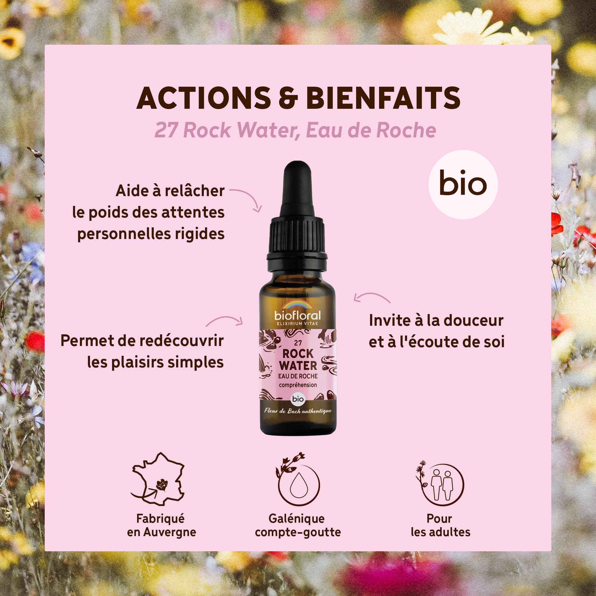 Fleurs de Bach Bio N°27 Rock water - 20ml