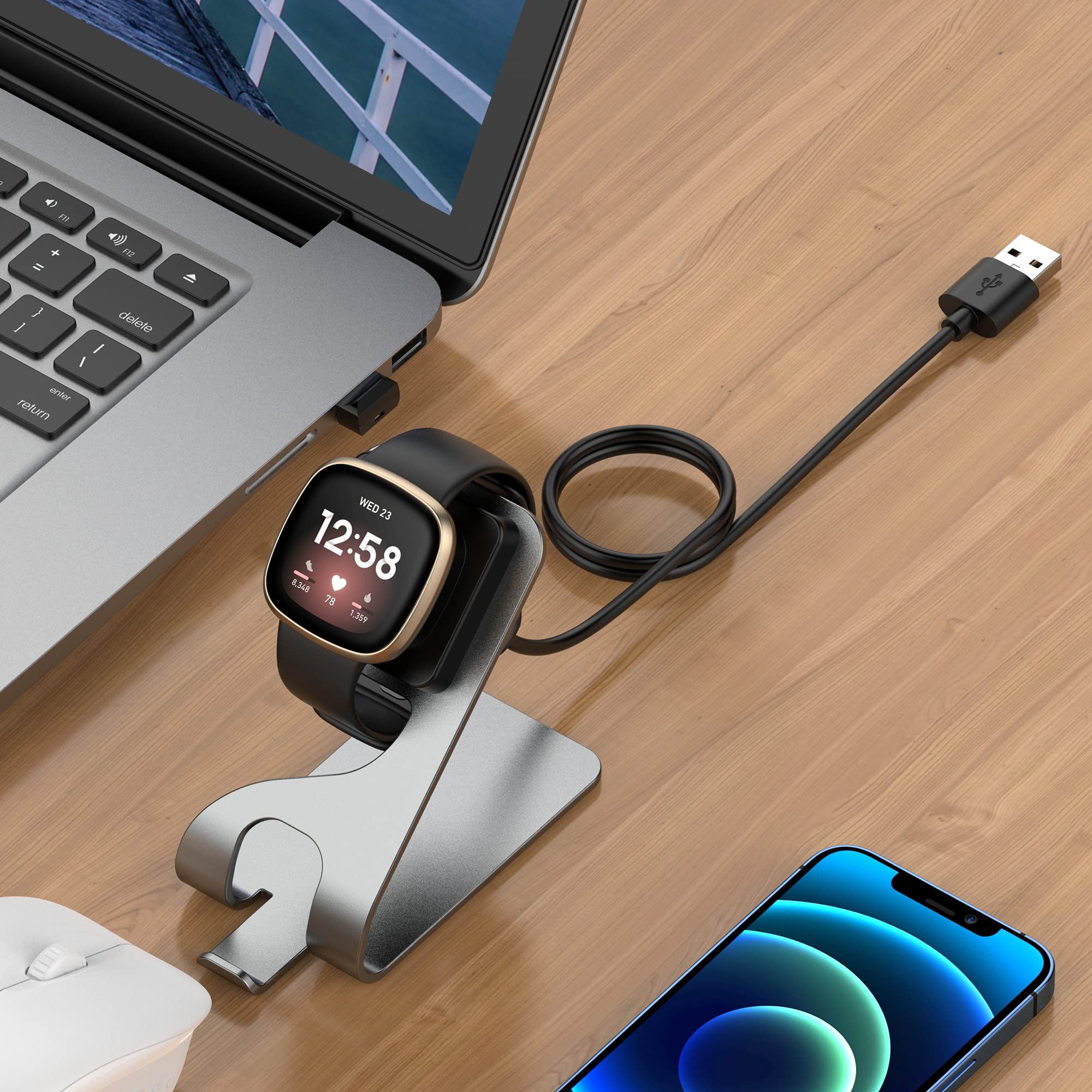 Amazon.co.jp: Fitbit用 versa4 / sense2 / versa3 / sense用充電 
