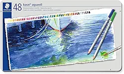 Lápis de Cor Aquarelável, Staedtler, Karat, 125 M48 11, 48 Cores