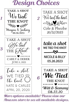 Take A Shot We Tied The Knot Shot Glasses, Bulk Set of 1.75oz Wedding Shot Glasses, Perfect Wedding Favor, Wedding Shot glasses, Bridal Party Shot Glasses