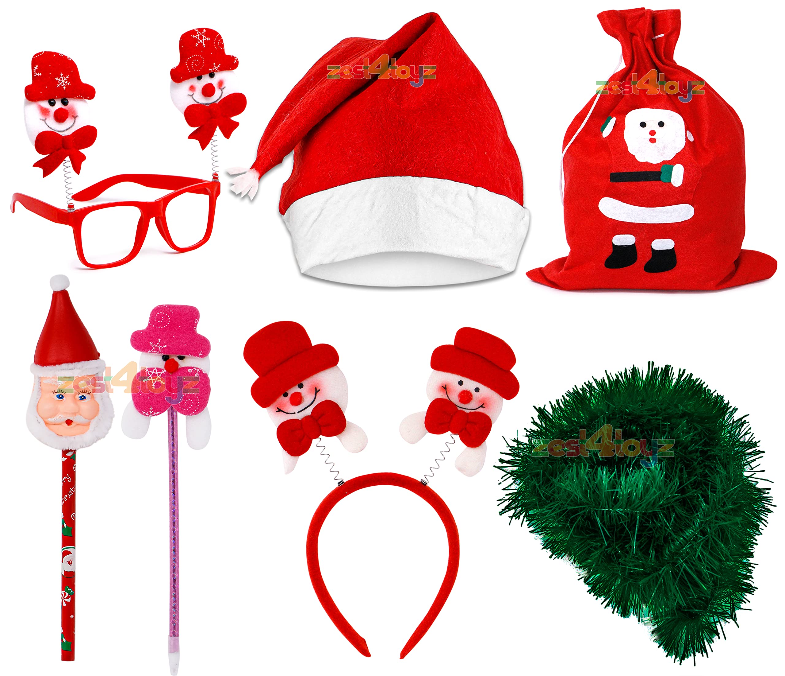 Zest 4 Toyz Christmas Accessories for Kids Party Decoration Item Random Designs 1 Bag 2 Goggle Frame 2 Cap 2 Pen 2 Hair Band 2 Pencil 2 Garland (B08PDG1X5D) Amazon Price History, Amazon Price Tracker