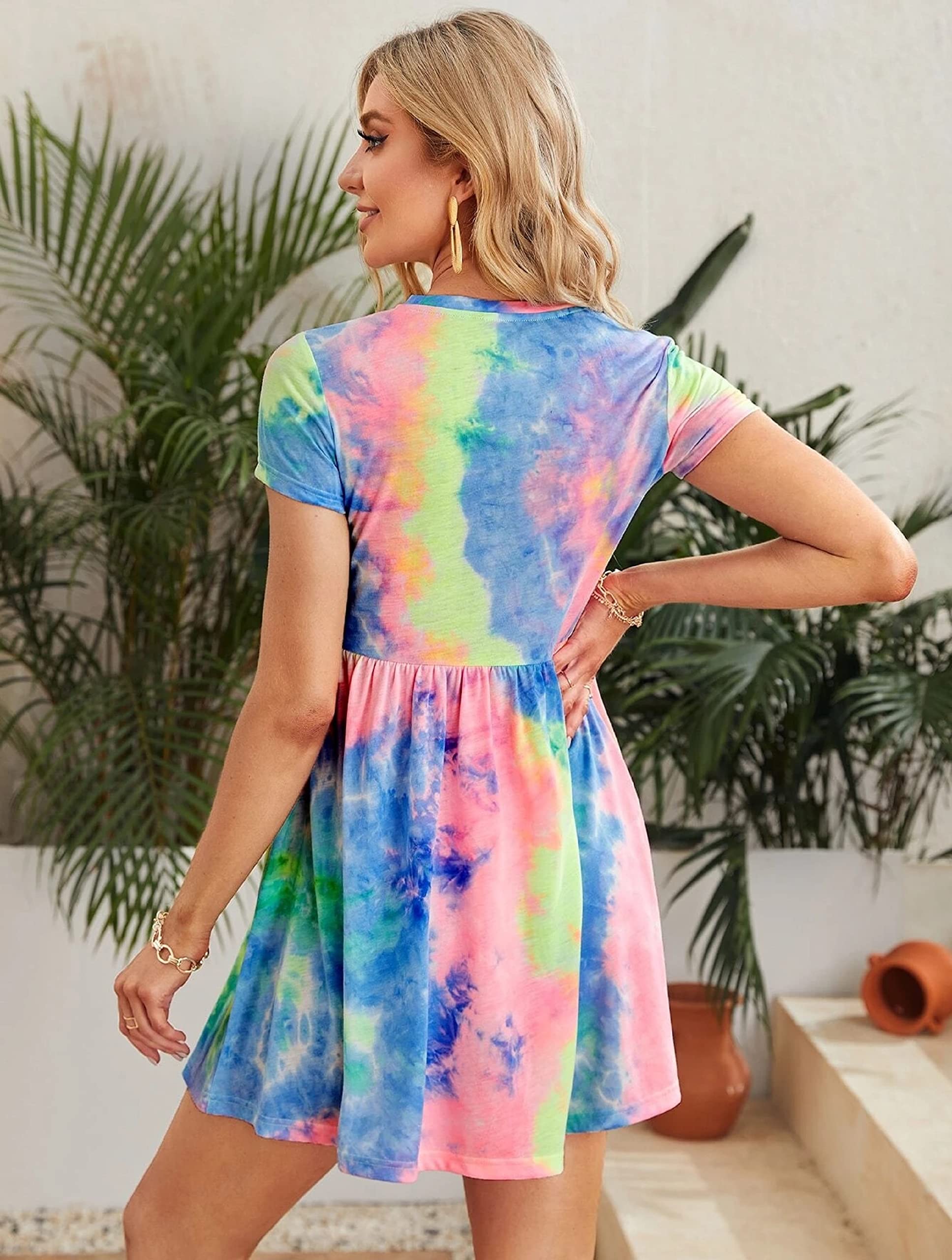 Leriya Fashion Western Dresses For Women |A-Line Knee-Length Dress | Indo Western Dress For Women| Short Dress (X-Large, Multi) Multicolour
