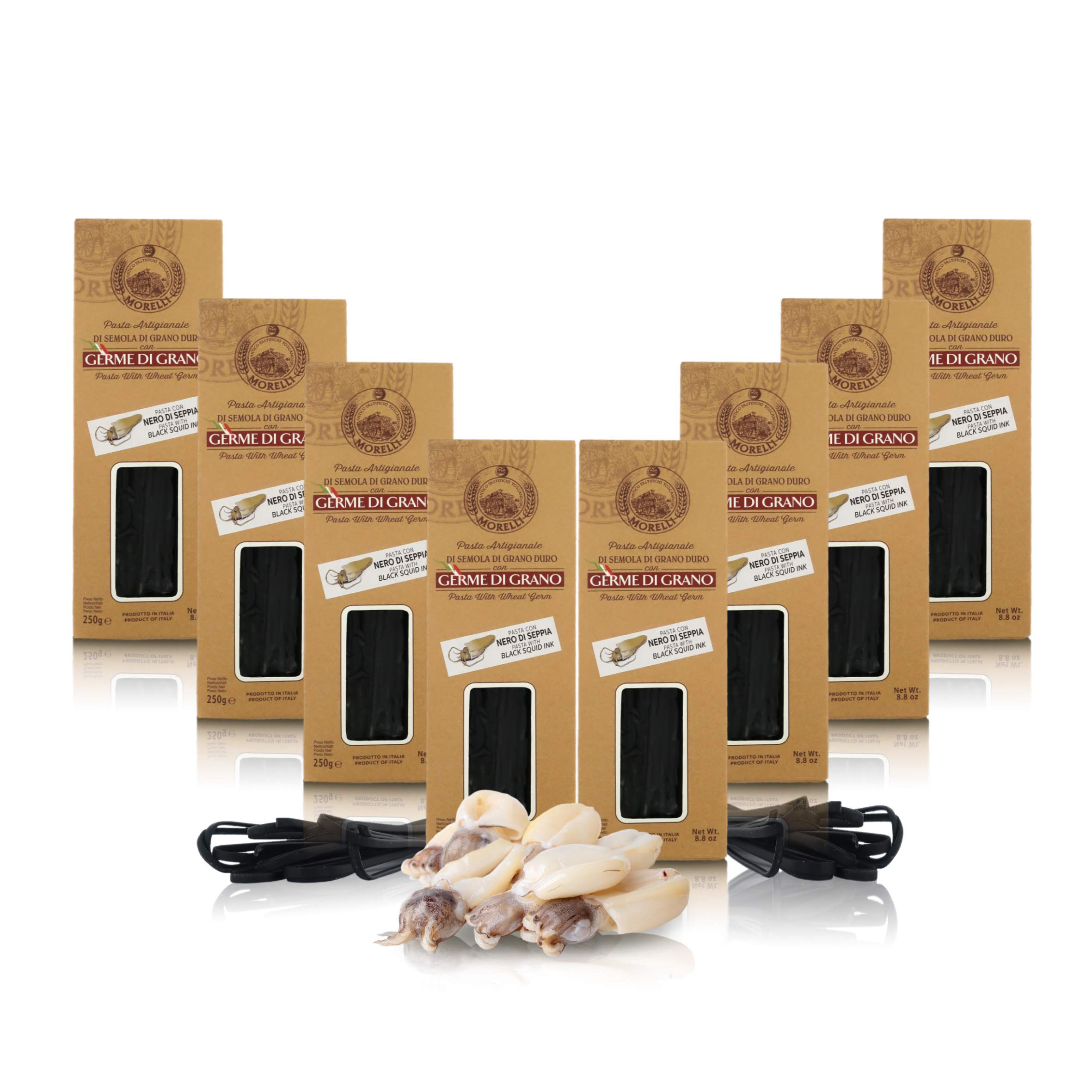 Antico Pastificio Morelli 1860 SrlSepia Black Linguine in Case, 8 Packs of 250 Grams
