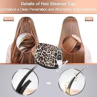 Vista 2 de Gorra térmica para acondicionamiento profundo, Ingeware gorra térmica para secador de pelo, gorra para vaporizador de pelo para cabello natural