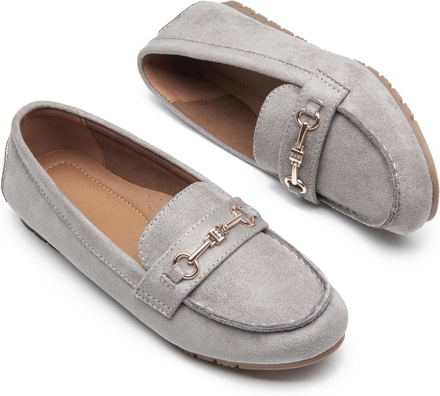 COOL COSER C Women's Wide Loafers Casual Slip on Flat Shoes Women's Comfort Penny Loafers with Arch Support Women Dressy Moccasins