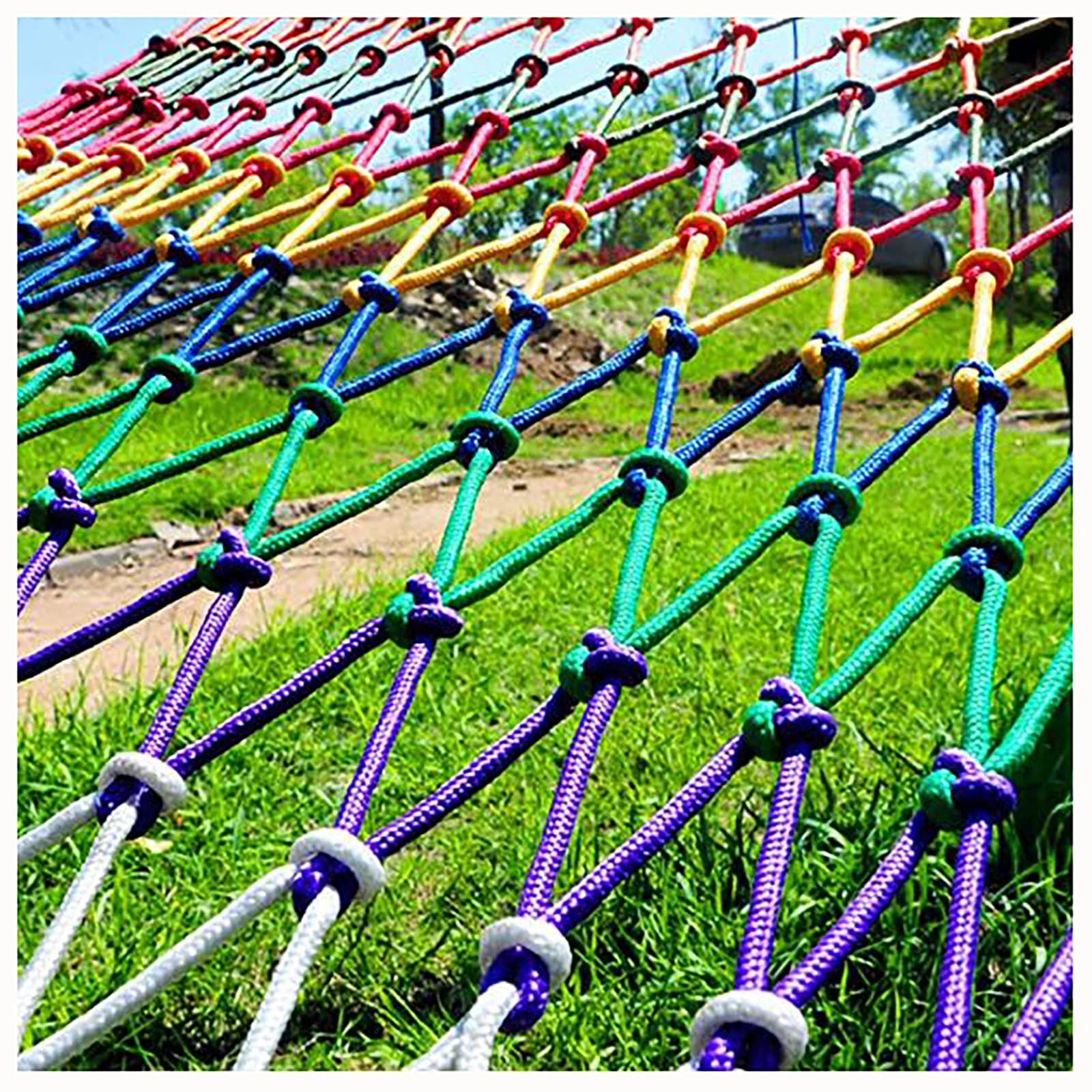 Yimihua Red de Cuerda de cáñamo Red de Seguridad para Gatos y Mascotas Valla de Red Protectora anticaídas para escaleras de Ventana de balcón(Size:1 * 1m(3 * 3ft))