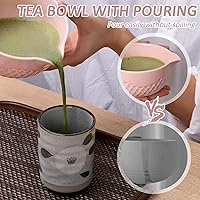 Vista 5 de Joyscale Matcha Whisk Set, Matcha Set Whisk And Bowl, 8 Pcs Matcha Kit Set(Texture Design), 16 OZ, Japanese Matcha Tea Set, Matcha Making Kit Gifts