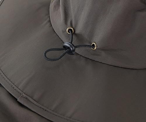 Miniatura 7 de Home Prefer Sombrero de sol para hombre al aire libre UPF50+ con solapa para el cuello, protección UV, ala ancha, safari, pesca, senderismo,