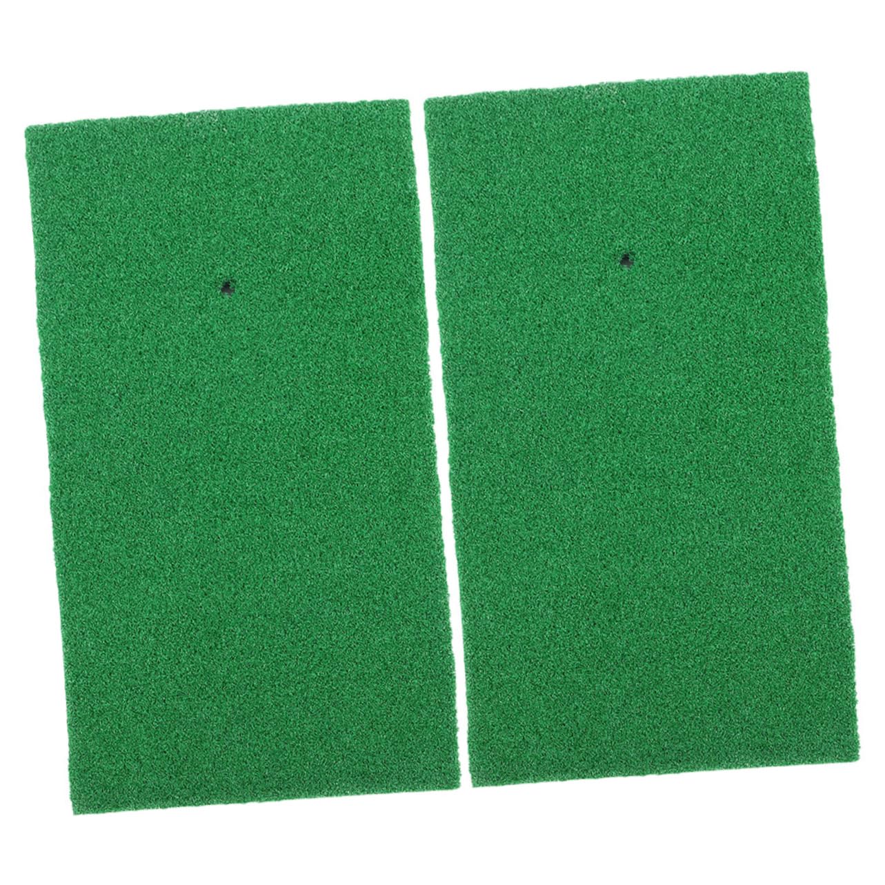 EXAOMBLE 2pcs Golf Hitting Mat Turf Practice Pad for Training Mat Range Accuracy Essential Accessory for Beginners