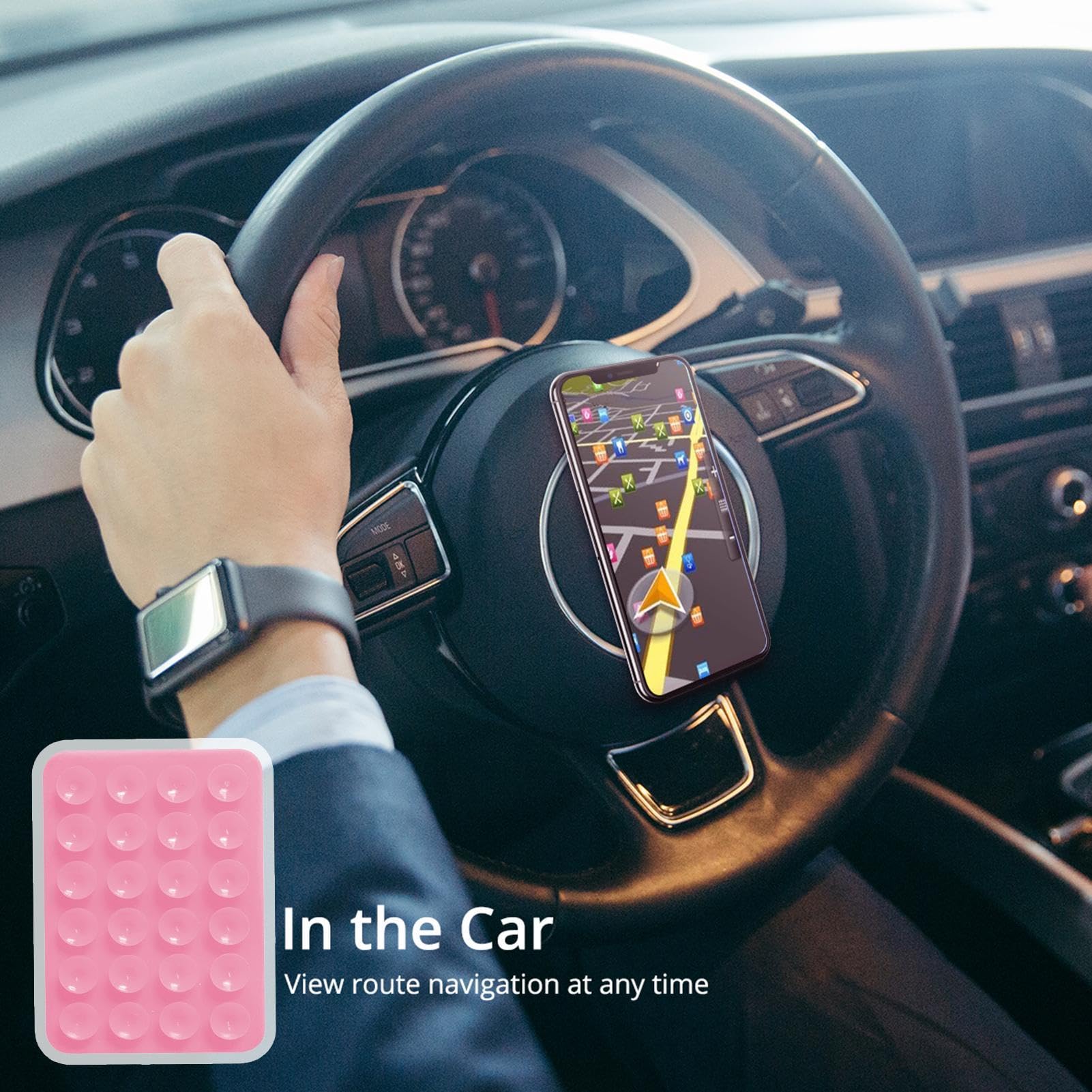 Custodia Per Telefono Con Ventosa - In Silicone, Regolabile, Per Doccia E Auto | Octobuddy - Foto 3